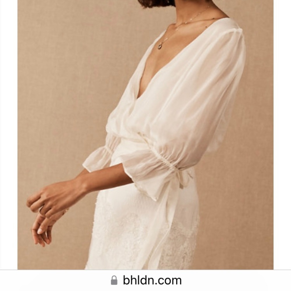 Catherine Deane (BHLDN) wedding dress topper, size medium, ivory/sheer